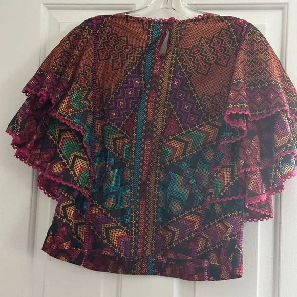 FARM Rio Multicolor Ruffle Blouse - Picture 2 of 4
